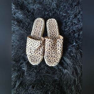 Leopard Print Women's Slide Sandals